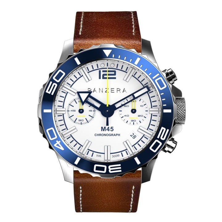 MECHA 45C WHITE LEATHER BROWN