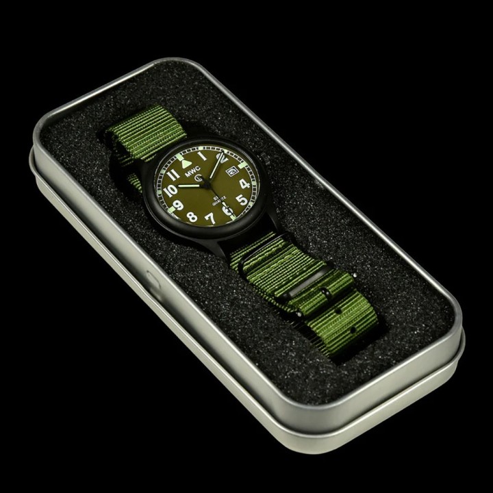 G10EL Black PVD Steel General Service Watch with Olive Drab Electroluminescent (EL)