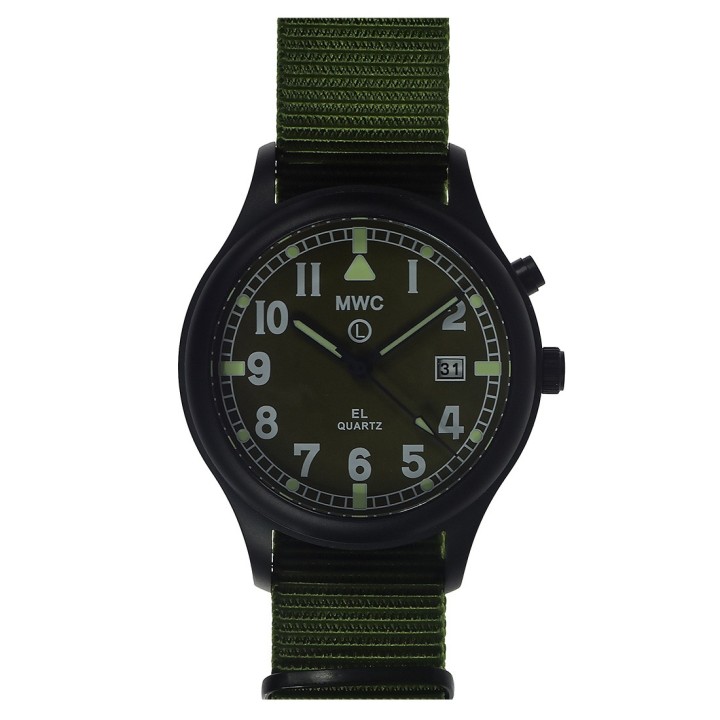 G10EL Black PVD Steel General Service Watch with Olive Drab Electroluminescent (EL)