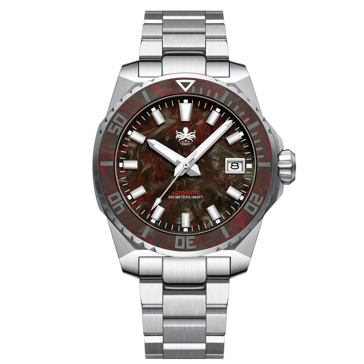 LEVIATHAN 200M Automatic Diver PY062D Red