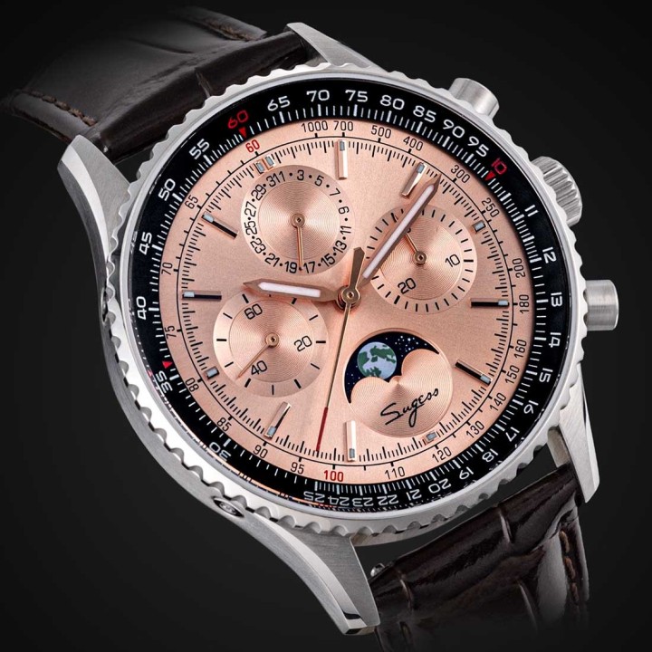 S468 Sugess Moonphase Master Rose gold steel