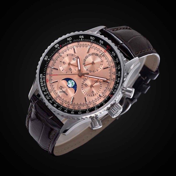 S468 Sugess Moonphase Master Rose gold steel