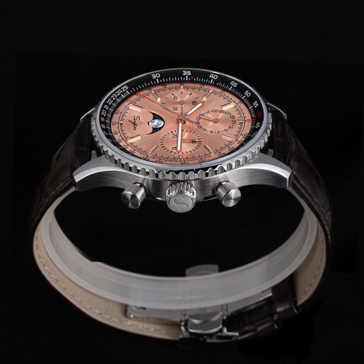 S468 Sugess Moonphase Master Rose gold steel