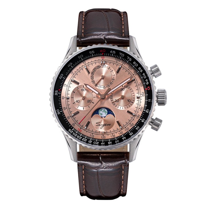 S468 Sugess Moonphase Master Rose gold steel