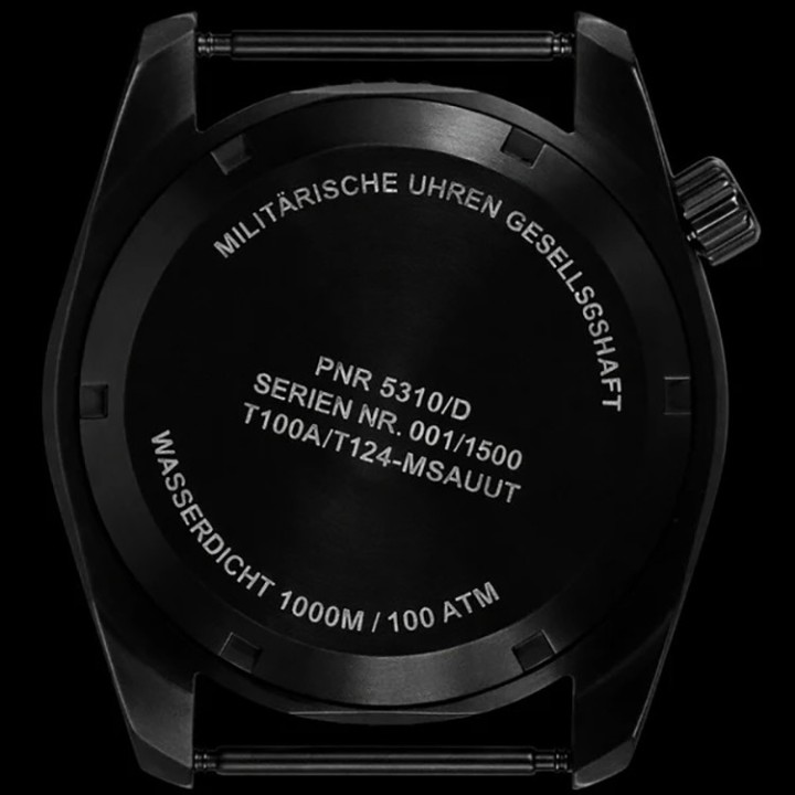 MWC "Depthmaster" 100atm / 3,280ft / 1000m Water Resistant Military Divers Watch in PVD Titanium Case