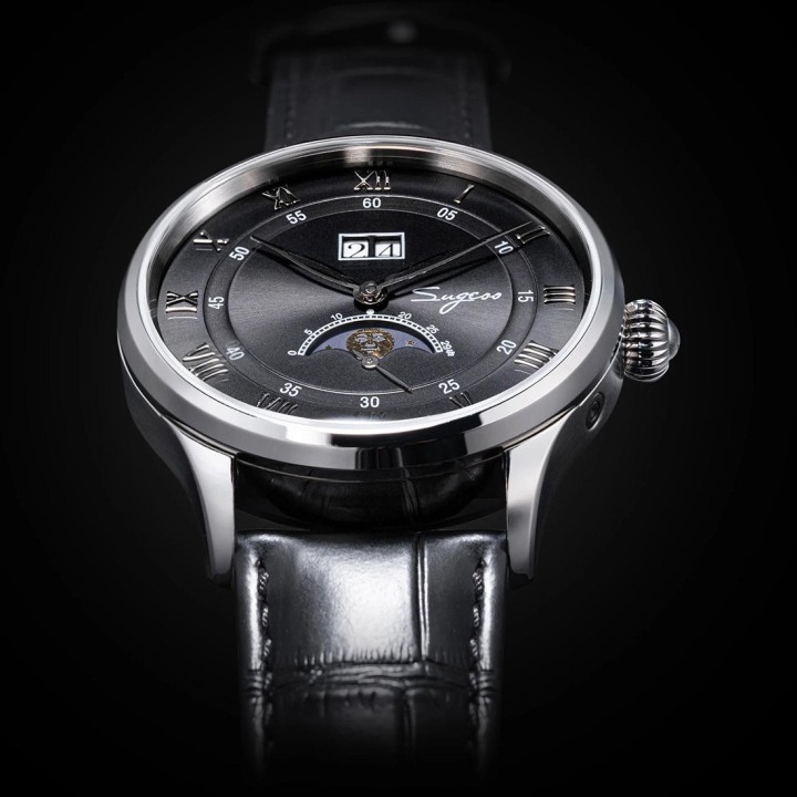 Sugess S437-2 MoonPhase Master Automatic Black