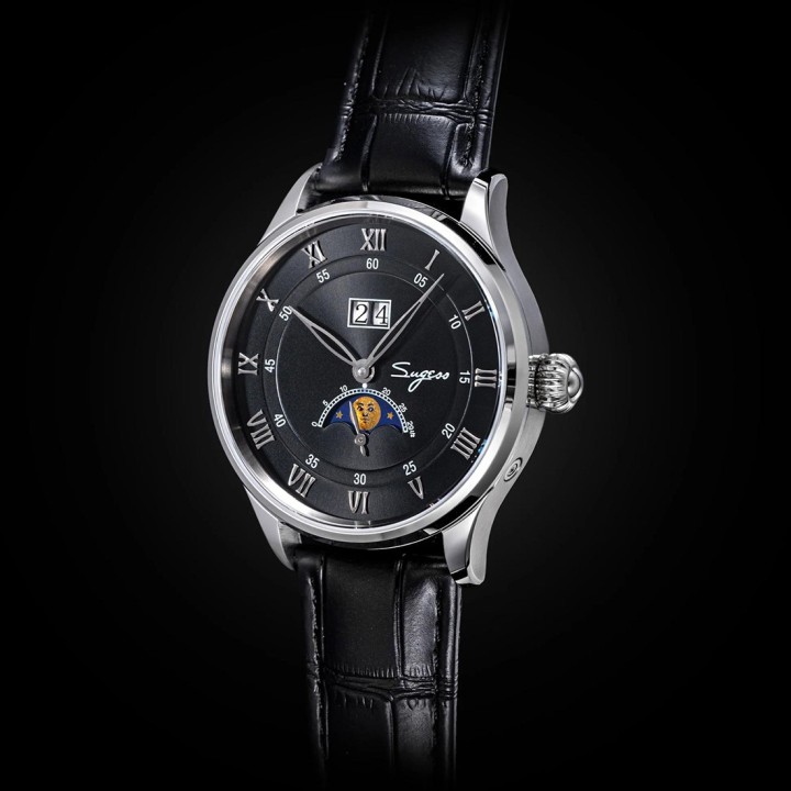 Sugess S437-2 MoonPhase Master Automatic Black