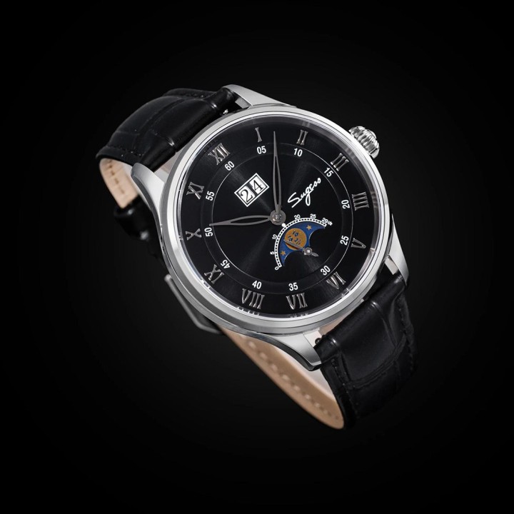 Sugess S437-2 MoonPhase Master Automatic Black