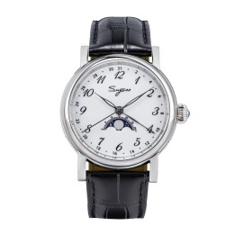 S395 White silver case moonphase automatic