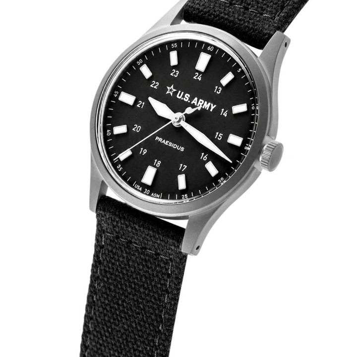 FIELD U.S. Army Steel White Quartz Black Canvas