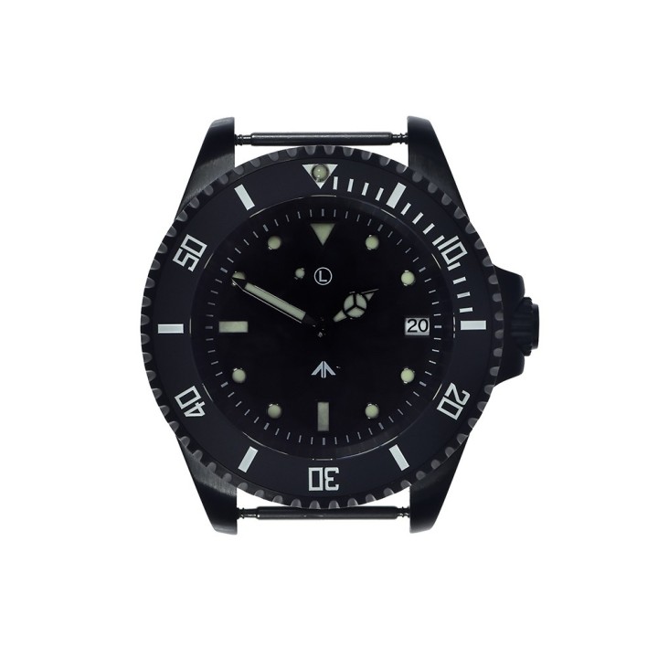24 Jewel 300m Auto Submariner Black PVD Steel (Sterile)
