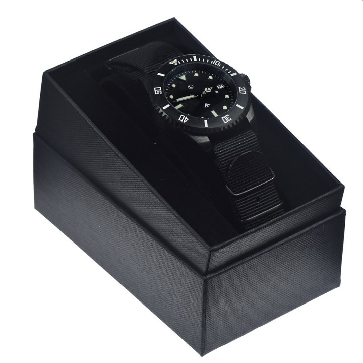 24 Jewel 300m Auto Submariner Black PVD Steel (Sterile)