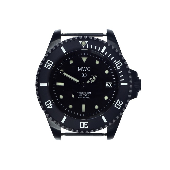 24 Jewel 300m Auto Submariner in Black PVD Steel