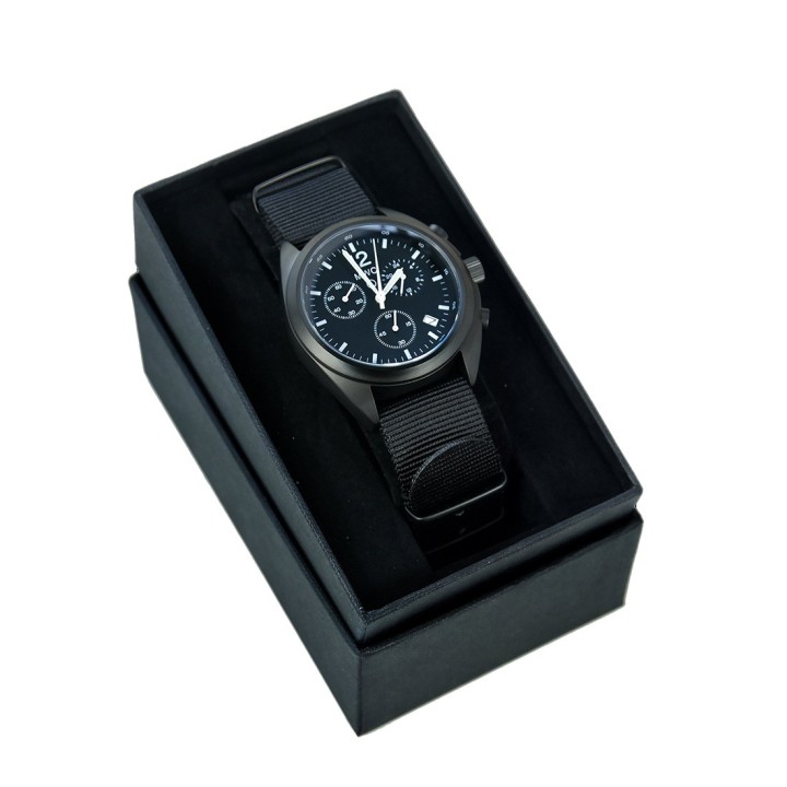 Hybrid Mechanical Quartz Black Pilot Chronograph