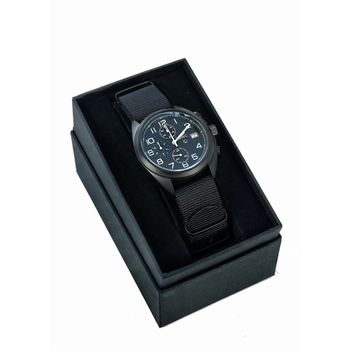 Hybrid Mechanical Quartz Black Pilot II Chronograph