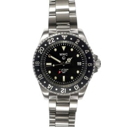 GMT Dual Timezone Military Watch in Steel (Bracelet)