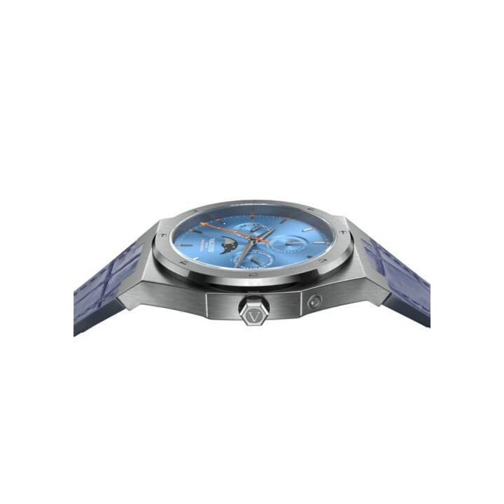 Lunar Calendar - Silver Blue Leather