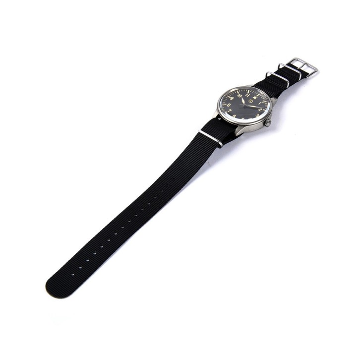 Classic 44mm XL Retro Design Military Watch with 12 Hour Dial Format
