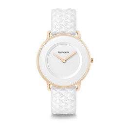 Mia 34 Quilted RoseGold White