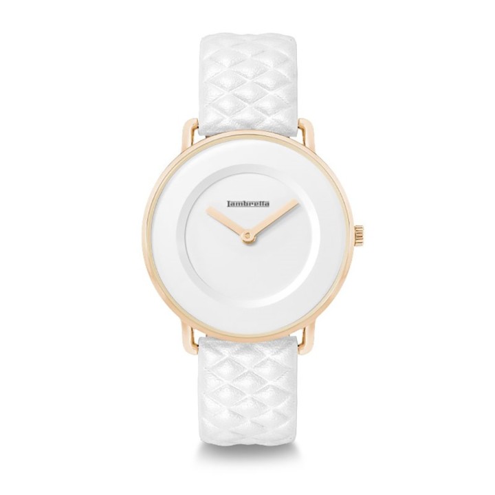 Mia 34 Quilted RoseGold White