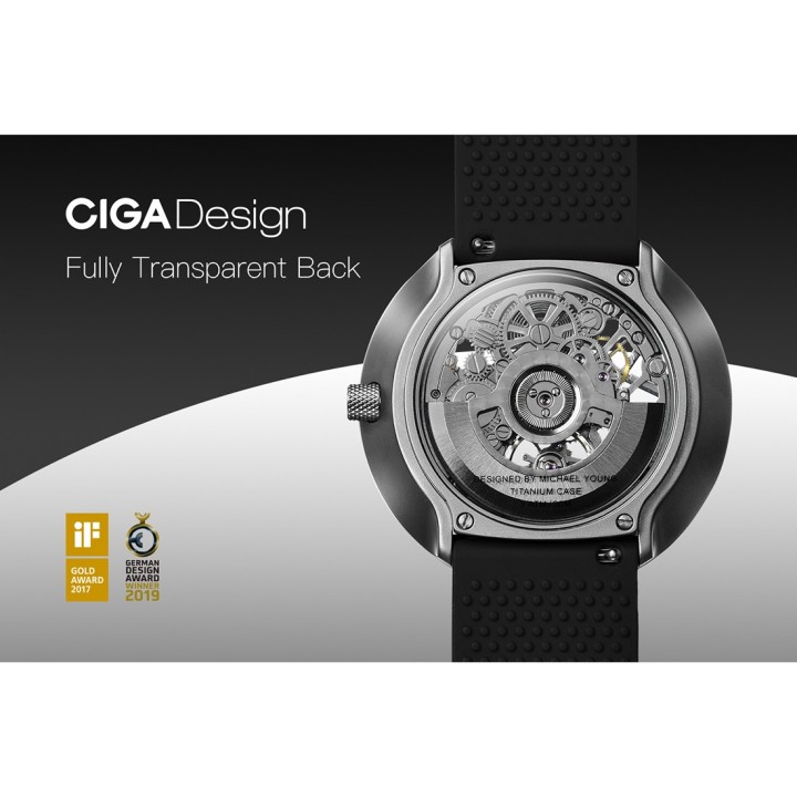Michael Young Series Titanium Automatic Skeleton Orange