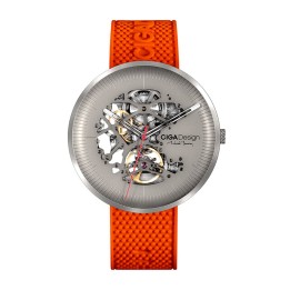 Michael Young Series Titanium Automatic Skeleton Orange