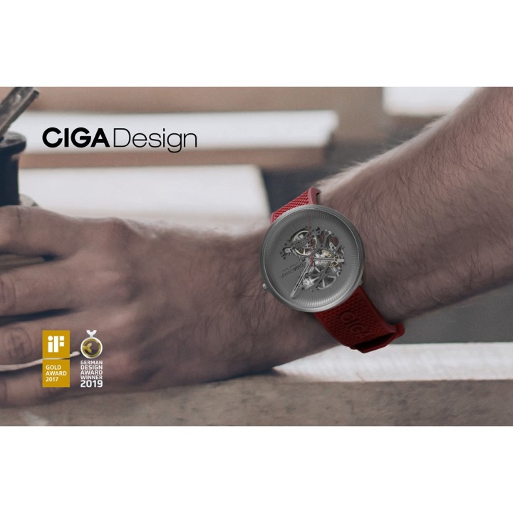 Michael Young Series Titanium Automatic Skeleton Orange