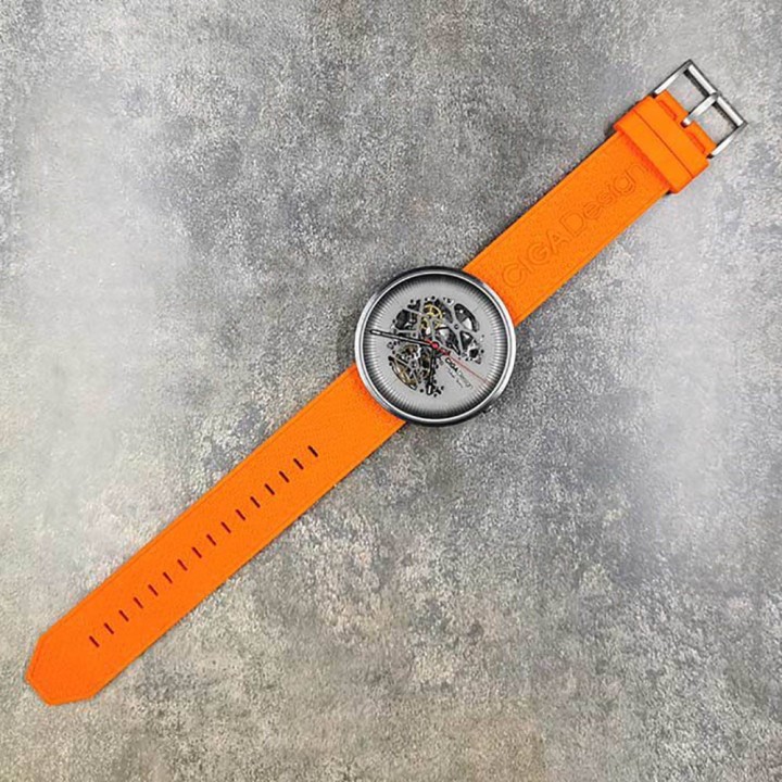 Michael Young Series Titanium Automatic Skeleton Orange