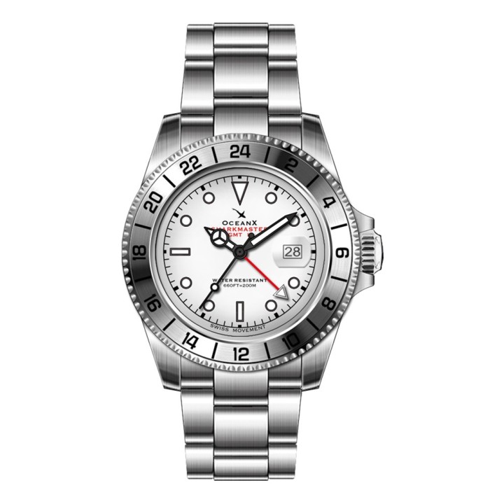 SHARKMASTER GMT STEEL WHITE