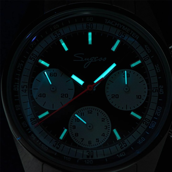 Sugess Blue White Panda S442 – Mechanical Chronograph