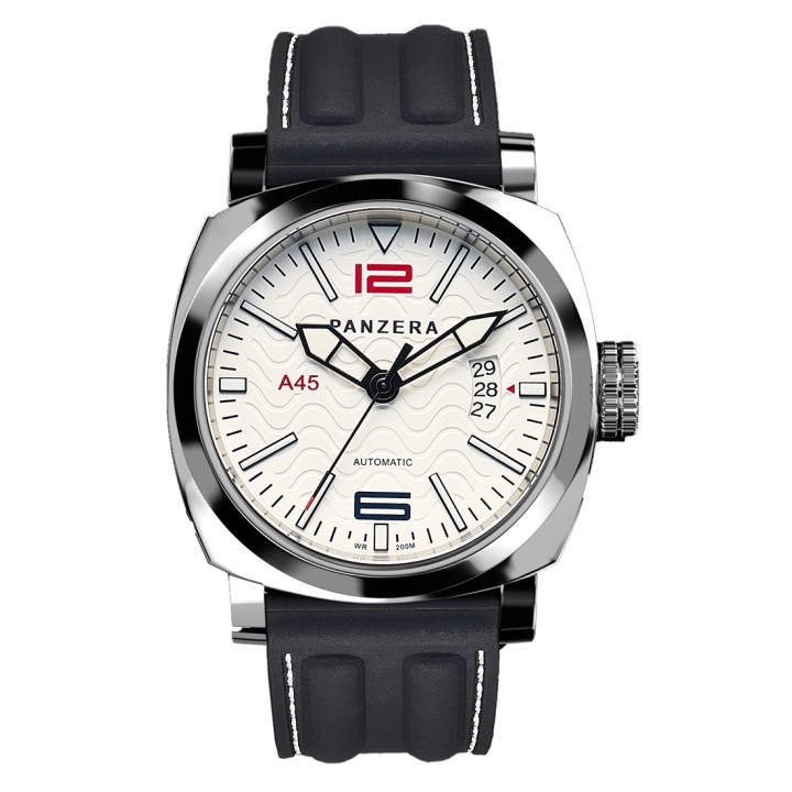 Aquamarine 45 - White Black Silicone