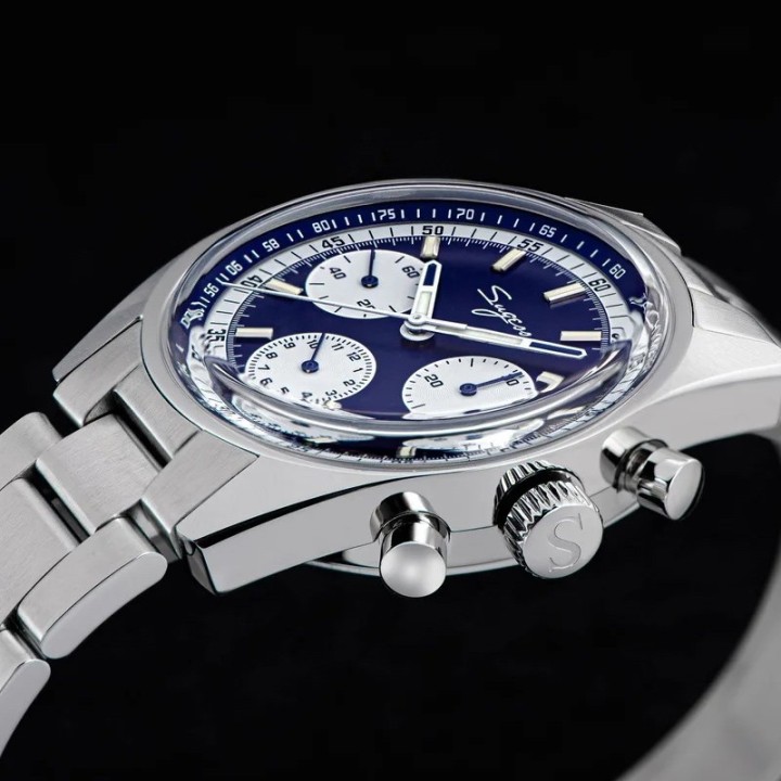 Sugess Blue White Panda S442 – Mechanical Chronograph