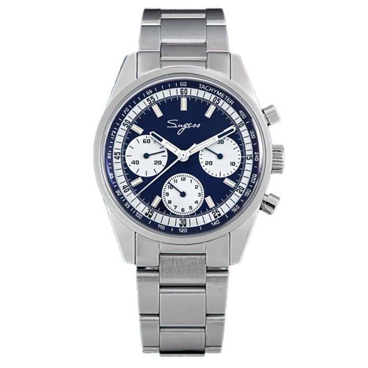 Sugess Blue White Panda S442 – Mechanical Chronograph
