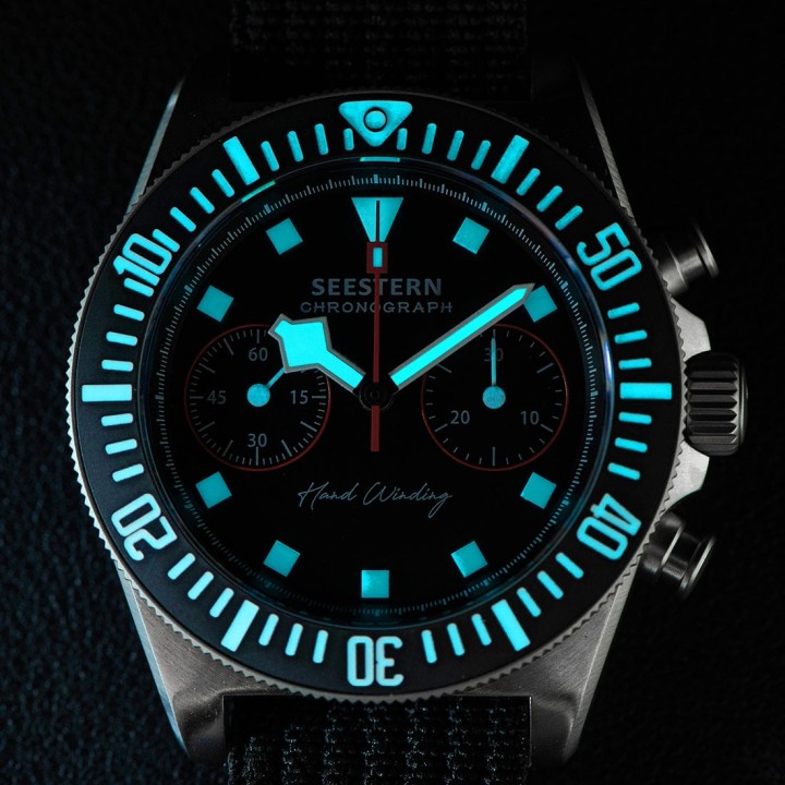 Seestern Black Manual Chronograph – Cronografo manuale