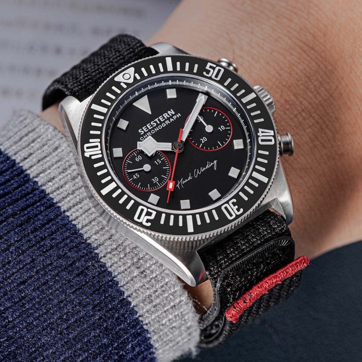 Seestern Black Manual Chronograph – Cronografo manuale