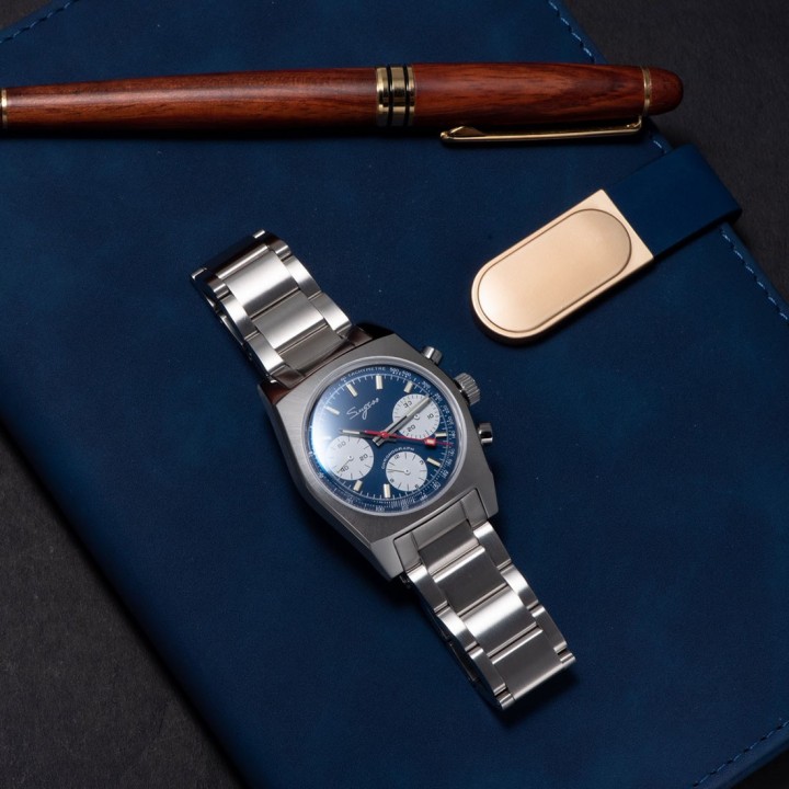 Sugess Chrono Heritage S419GSES Blue – Manual Chronograph