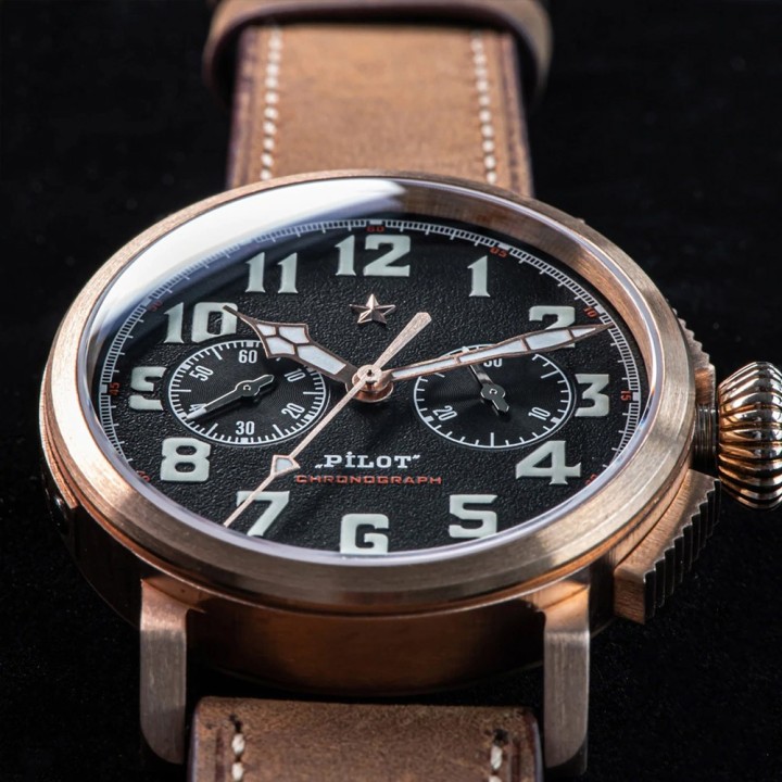 Sugess Pilot Chronograph Bronze – Cronografo manuale