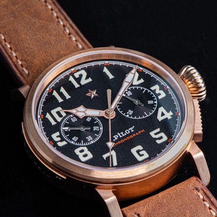 Sugess Pilot Chronograph Bronze – Cronografo manuale