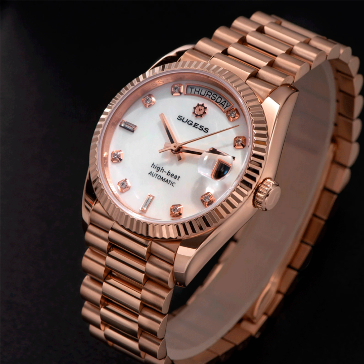 Sugess S449 MOP Rose Gold White – Mother-of-Pearl Automatic