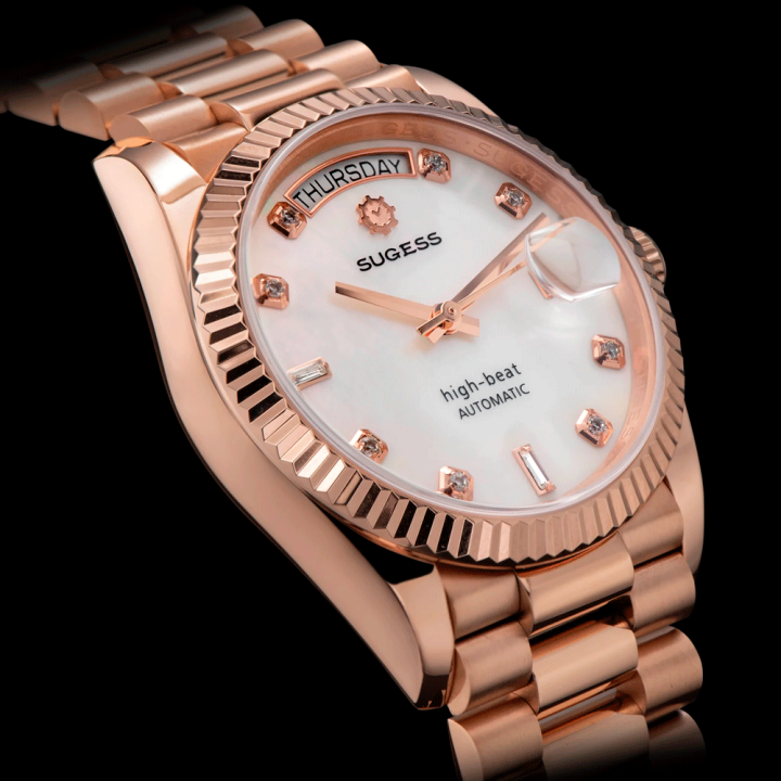 Sugess S449 MOP Rose Gold White – Mother-of-Pearl Automatic