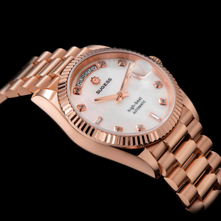 Sugess S449 MOP Rose Gold White – Mother-of-Pearl Automatic