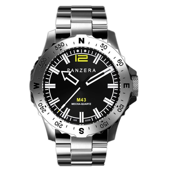 Panzera Mecha 43 Steel Black – Mecha-Quartz Watch